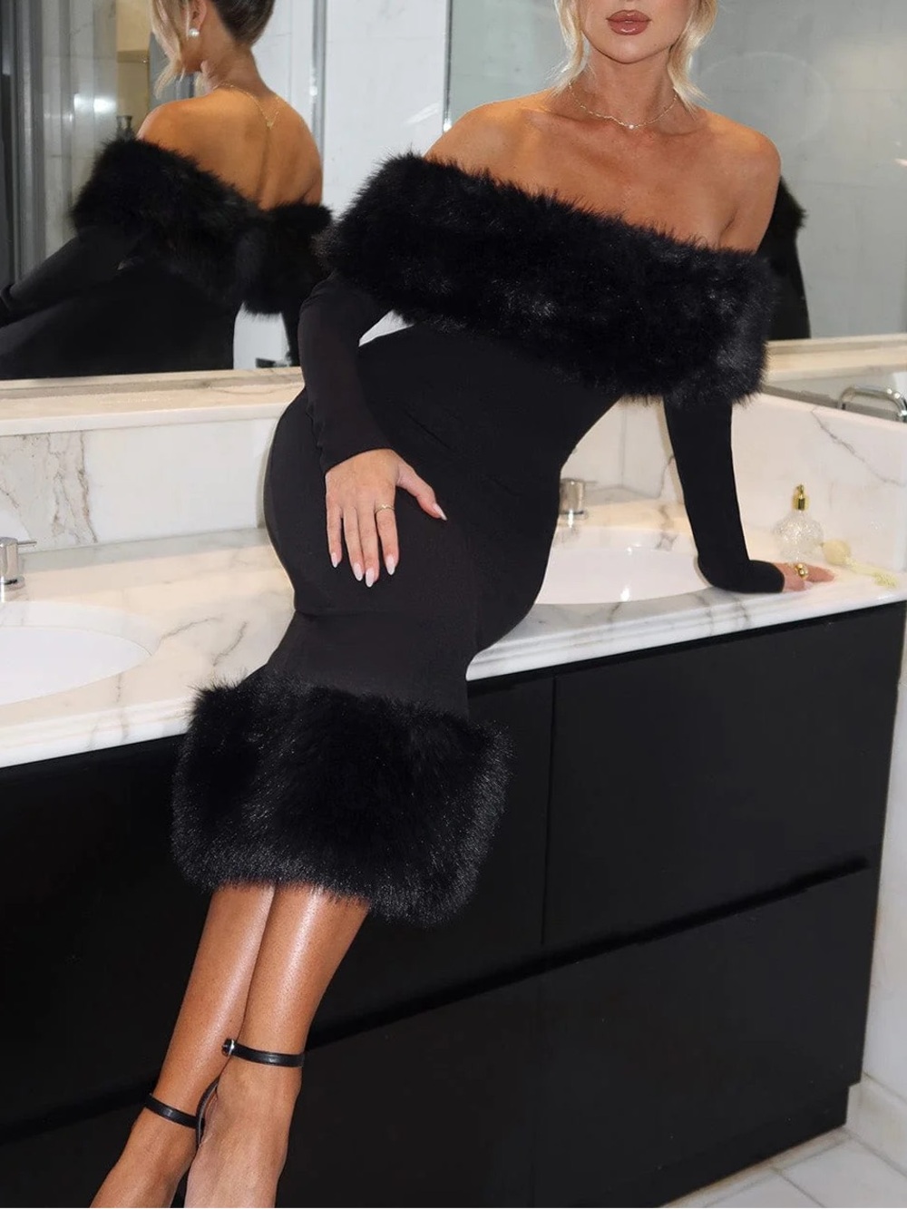 BABYBOO VITTORIA FUR DRESS